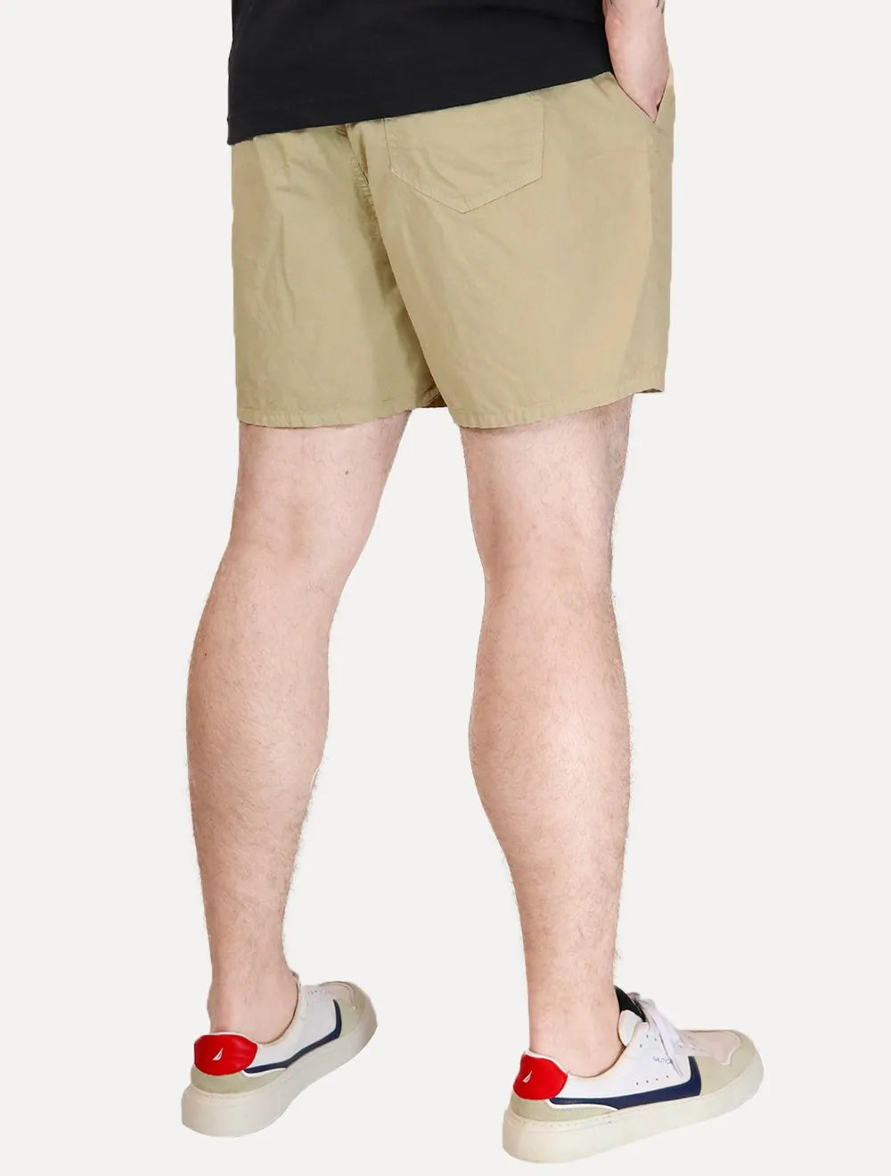 Short Calvin Klein Jeans Sarja Masculino Color Elastic Cáqui Claro
