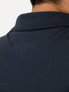 Polo Tommy Jeans Regular Classic Flag Badge Azul Escuro