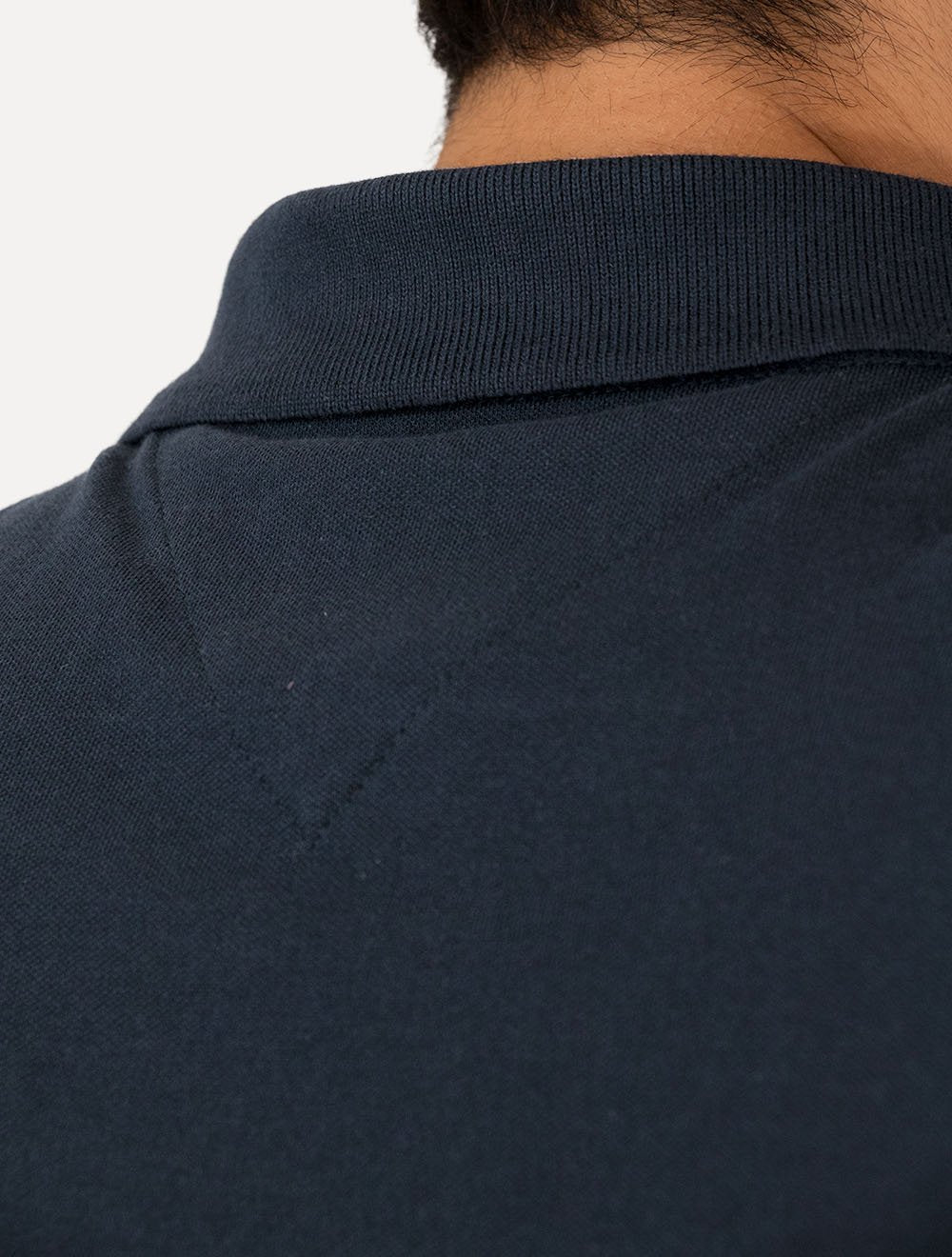 Polo Tommy Jeans Regular Classic Flag Badge Azul Escuro