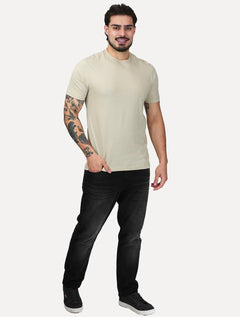 Camiseta Aramis Masculina Basic Lisa Mono Icon Areia