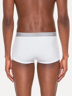 Cueca Calvin Klein Low Rise Trunk Print Branca Pack 2UN