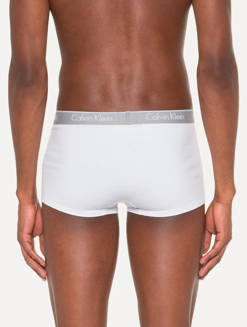 Cueca Calvin Klein Low Rise Trunk Print Branca Pack 2UN