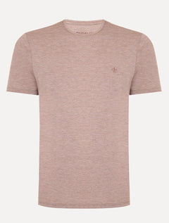 Camiseta Dudalina Masculina Mini Stripes Rosa Médio