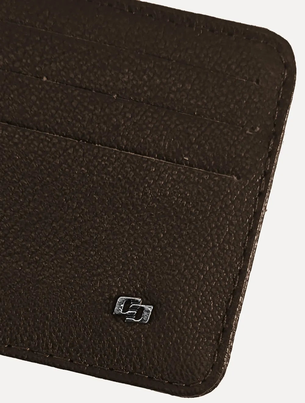 Carteira Colcci Masculina Porta Cartão Couro Carimbo Duplo Marrom Café