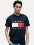 Camiseta Tommy Hilfiger Masculina Regular Big Flag Azul Marinho