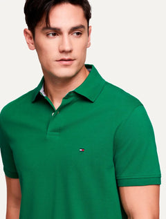 Polo Tommy Hilfiger Masculina Regular Piquet 1985 Nouveau Verde