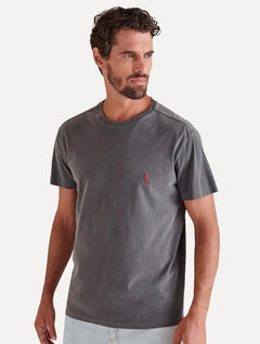 Camiseta Reserva Masculina Básica Brasa Red Stoned Chumbo
