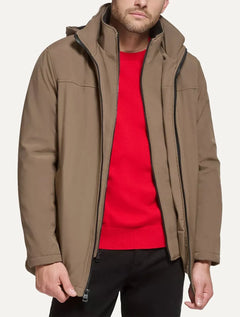 Jaqueta Calvin Klein Jeans Hooded Clássica Marrom