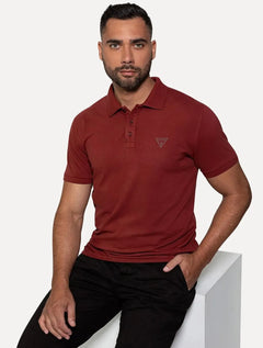 Polo Guess Masculina Piquet Bordô