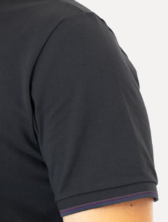 Polo Ellus Masculina Piquet Classic Easa Friso Midnight Blue Azul Marinho