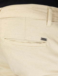 Calça Aramis Masculina Chino Slim Maquinetada Areia