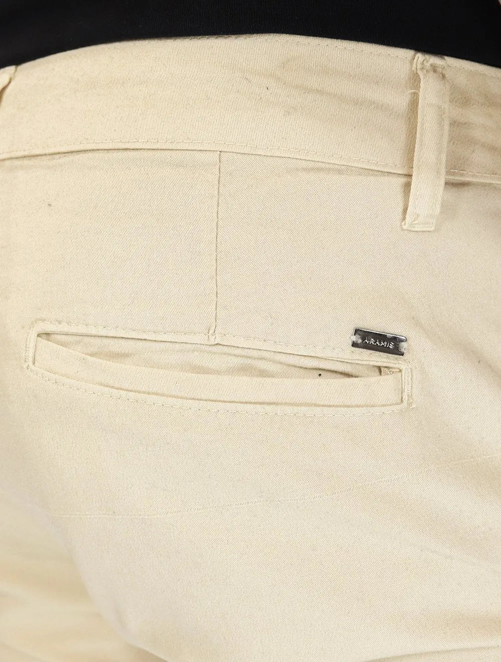 Calça Aramis Masculina Chino Slim Maquinetada Areia