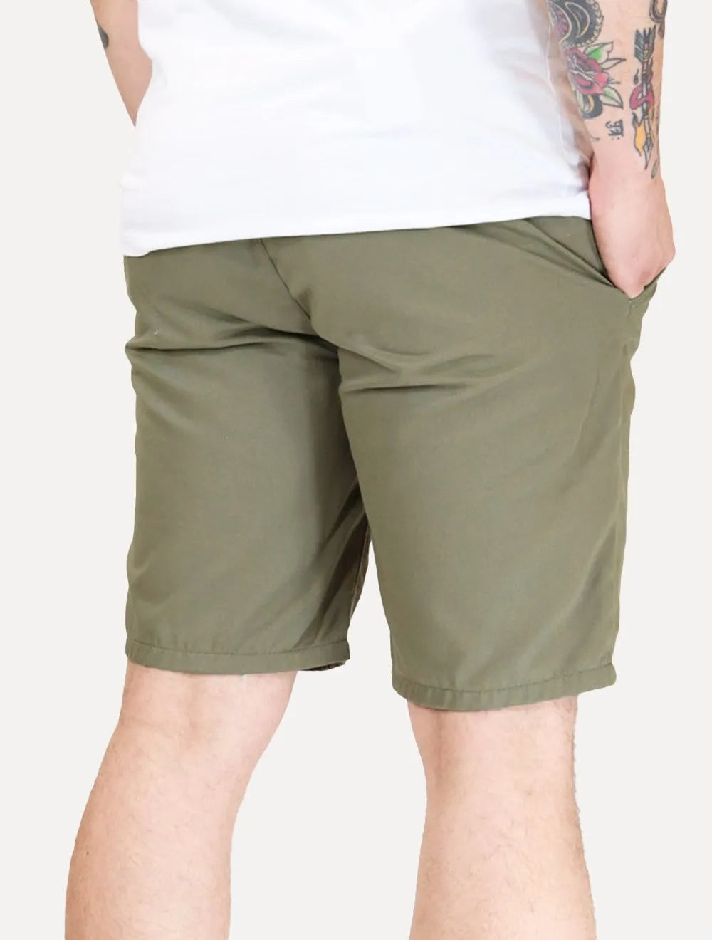 Bermuda Levis Masculina Sarja Chino Straight Verde Militar