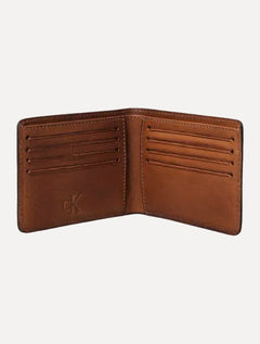 Carteira Calvin Klein Jeans Couro Basic Marrom