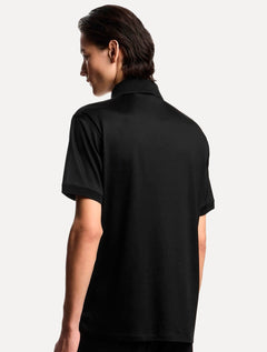Camisa Polo Empório Armani Masculina Texturized Collar Preta
