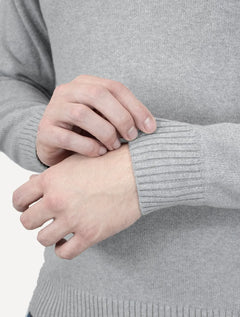 Suéter Levis Masculino Crewneck Classic Housemark Logo Cinza Mescla