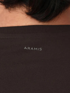 Camiseta Aramis Masculina Basic Lisa Mono Icon Marrom Café Escuro