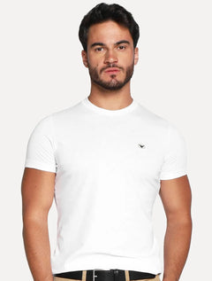 Camiseta Armani Exchange Masculina Essential Minimalist Micro Patch Branca