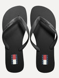 Chinelo Tommy Jeans Rubber Strip Logo Beach Preto