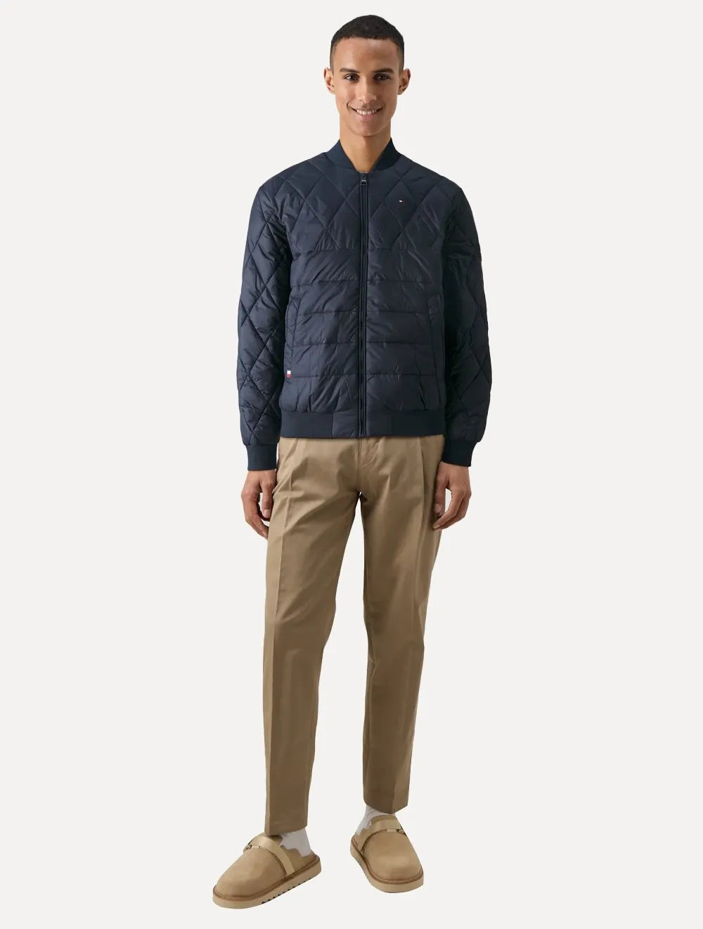 Jaqueta Tommy Hilfiger Packable Recycled Bomber Azul Marinho