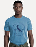 Camiseta Reserva Masculina Carimbo Gaze Stoned Azul Claro