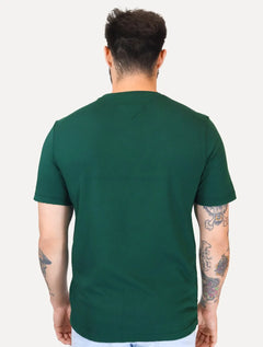 Camiseta Tommy Hilfiger Masculina Chest Insert Logo Verde Escura