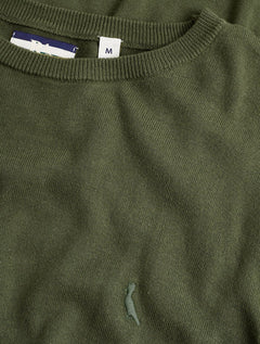Suéter Reserva Masculino Tricot Basico Gola Careca Verde Militar