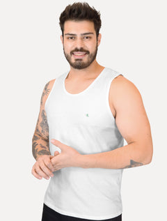 Regata Calvin Klein Jeans Masculina Chest CK Logo Branco