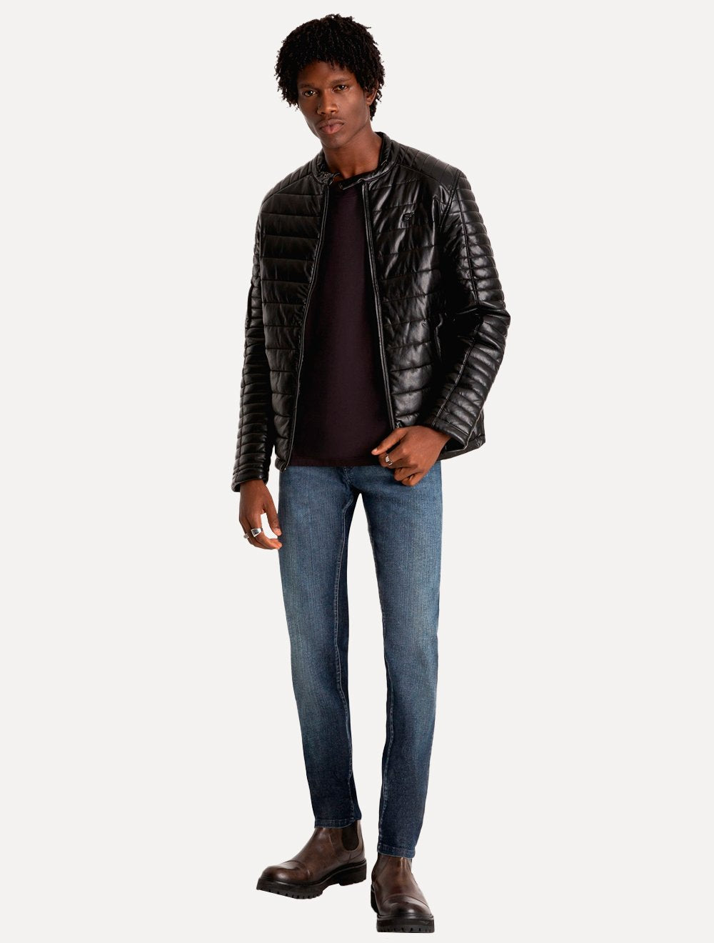 Calça Ellus Jeans Masculina Skinny Indigo Black Tag ET Zetex Clara