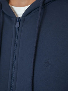 Moletom Original Penguin Masculino Capuz Full-Zip Bordado Azul Marinho