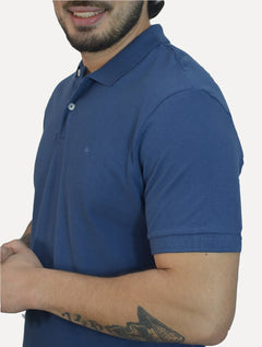 Polo Aramis Masculina Basic Piquet Mono Azul Escuro