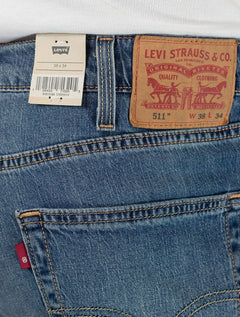 Calça Levis Jeans Masculina 511 Slim Lightweight Stretch Azul Médio