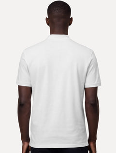 Polo John John Masculina Silm Fit New Simple Light Button Branca
