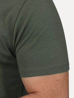 Camiseta Aramis Masculina Basic Lisa Mono Liquid Cotton Verde Militar
