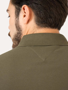 Polo Tommy Hilfiger Slim Piquet Classic Flag Verde Militar