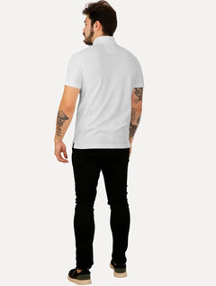 Polo Dudalina Masculina Piquet Comfort Pima Branca