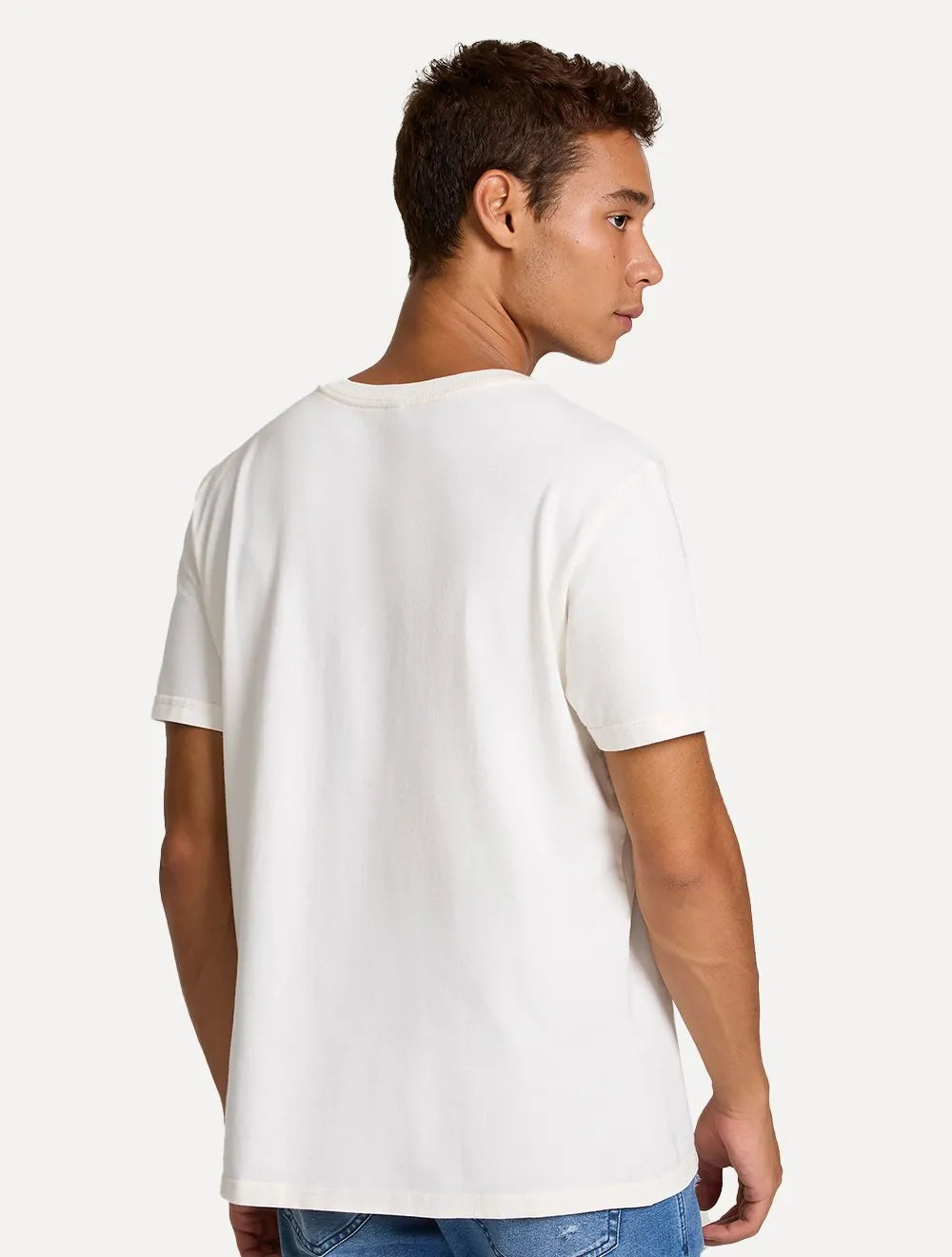 Camiseta John John Masculina Regular Fit Brasao Dotted Off-White