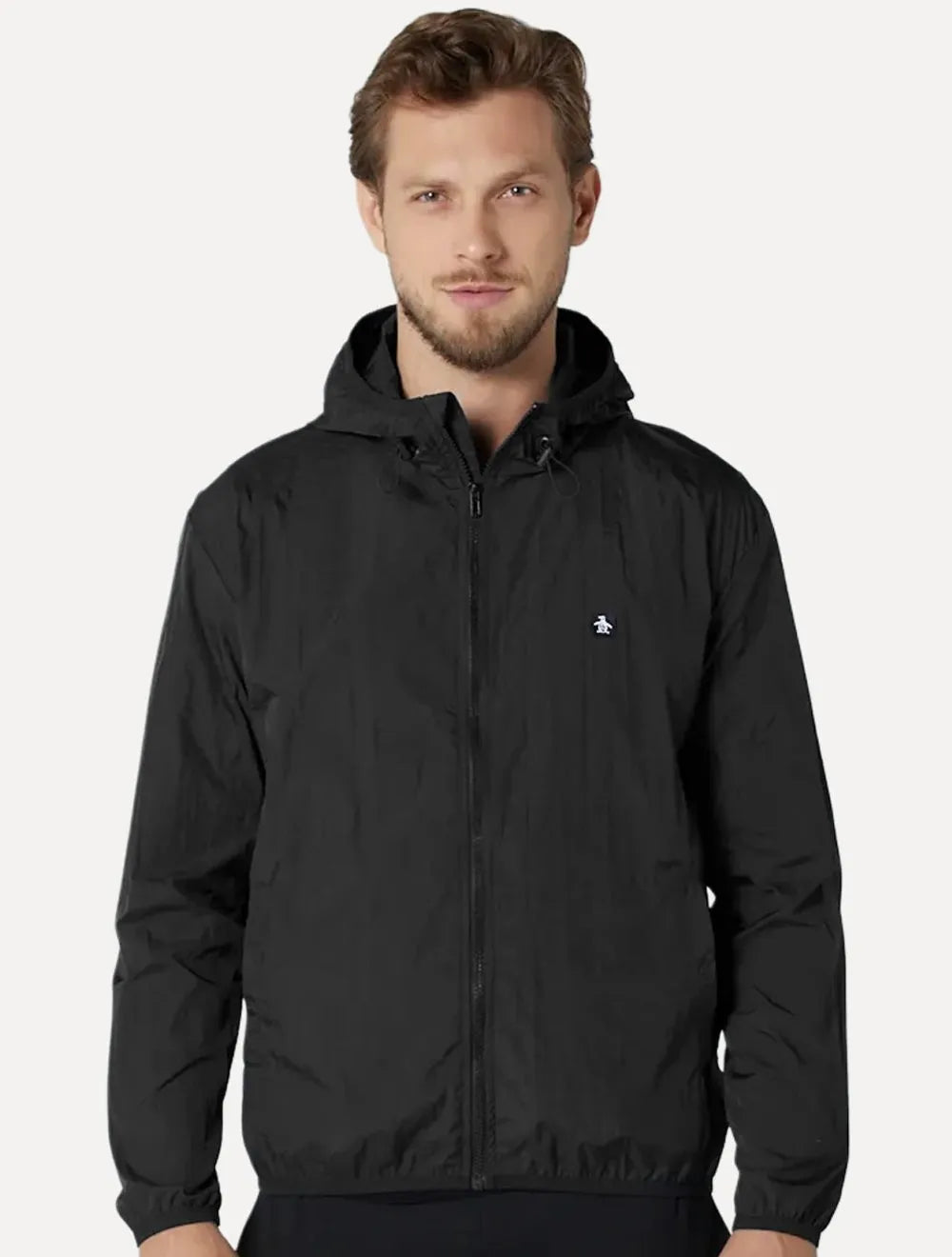 Jaqueta Original Penguin Masculina Sport Patch Nylon Preta