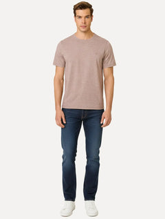 Camiseta Dudalina Masculina Mini Stripes Rosa Médio