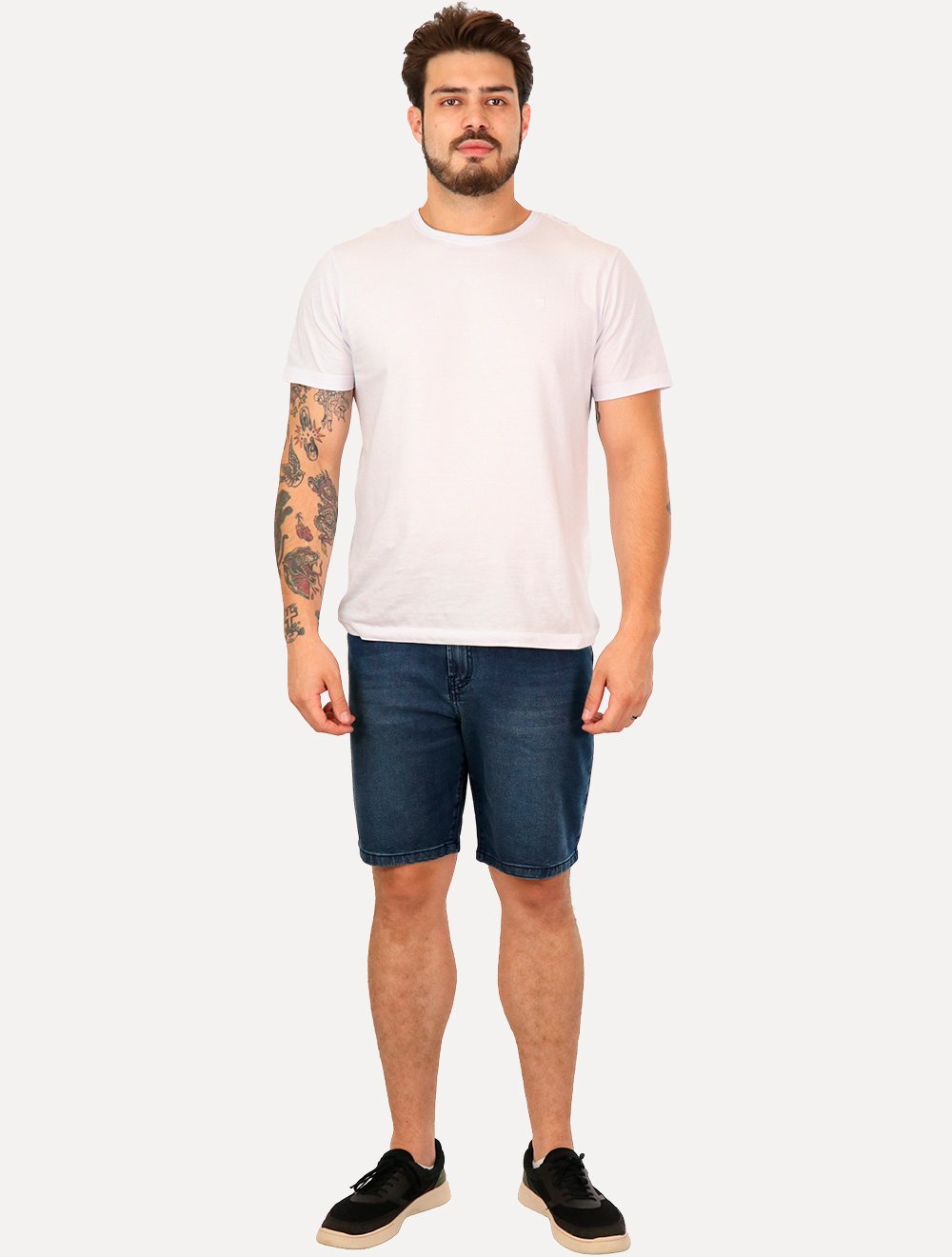 Bermuda John John Jeans Masculina Clássica Cartagena Azul Médio