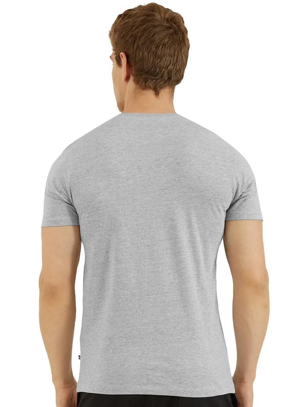 Camiseta Nautica Masculina Duo Color 1983 Logo Cinza Mescla