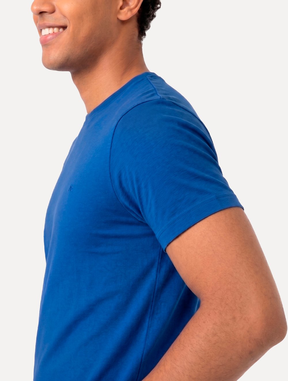 Camiseta Aramis Masculina Basic Lisa Mono Icon Azul