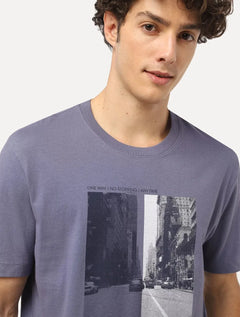 Camiseta Calvin Klein Jeans Masculina Street View Azul Índigo