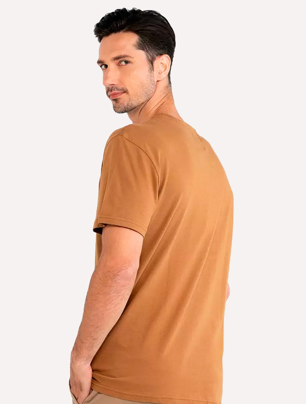 Camiseta Tommy Jeans Classic Linear Embroidered Chest Cáqui