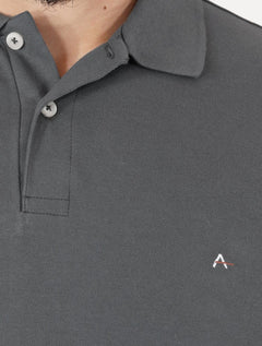 Polo Aramis Masculina Basic Piquet Light Logo Grafite