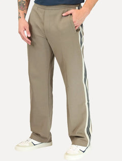 Calça Moletom Empório Armani Masculina Lã Barra Fechada Caqui Escuro