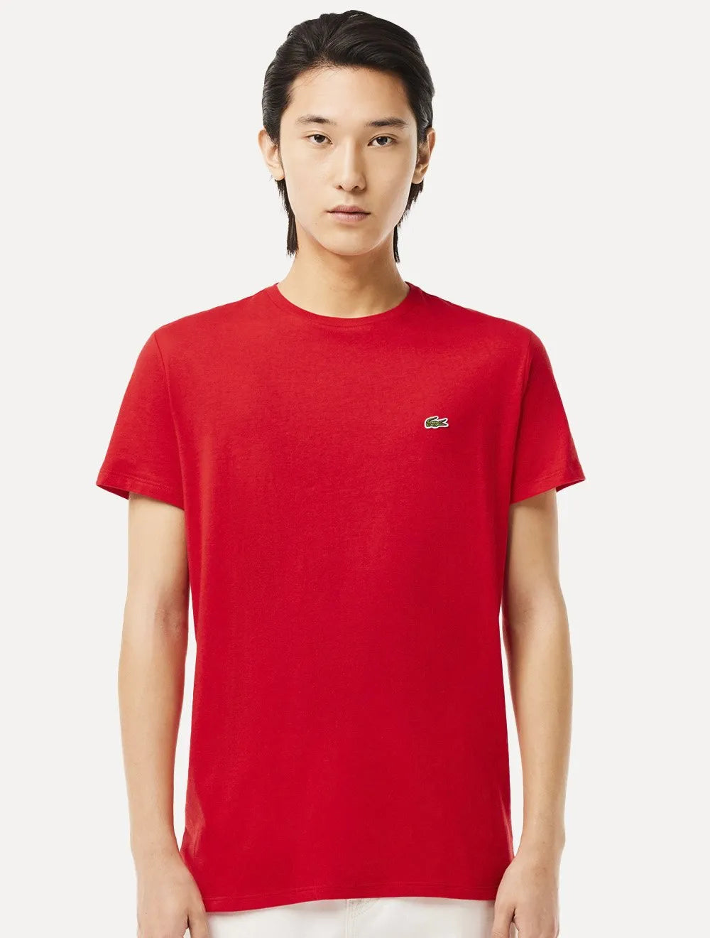 Camiseta Lacoste Masculina Jersey Pima Cotton Vermelha