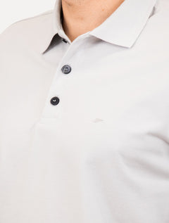 Polo Ellus Masculina Piquet Classic Easa Cinza Claro