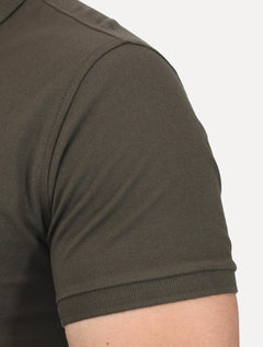 Polo Dudalina Piquet Essentials Cotton Basica Marrom Escuro
