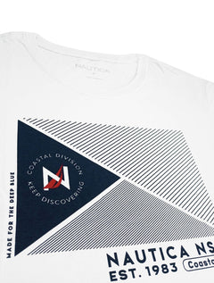 Camiseta Nautica Masculina Coastal Division Branca